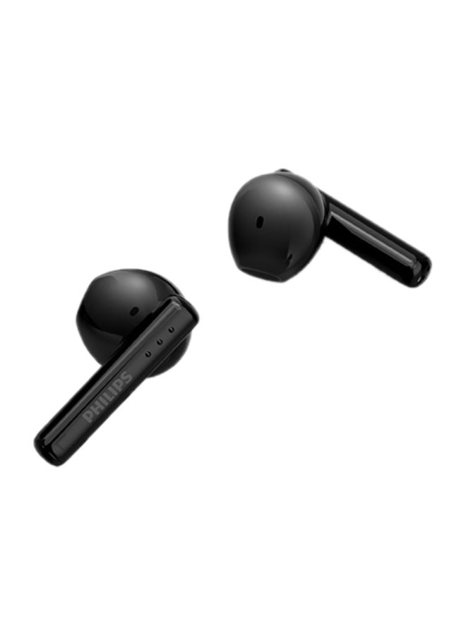 Philips TAT1139BK True Wireless Earbuds – Stylish Black Finish, Crystal-Clear Calls, Extended Playtime Performance Black - Image 1