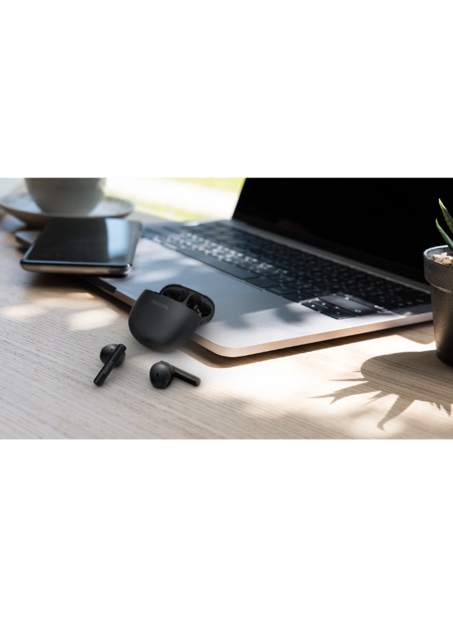 Philips TAT1139BK True Wireless Earbuds – Stylish Black Finish, Crystal-Clear Calls, Extended Playtime Performance Black - Image 5