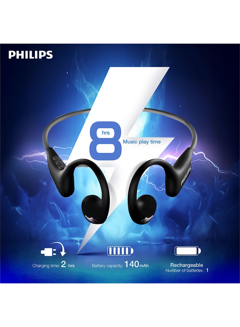 Philips TAA1708BK Open-Ear Wireless Sports Headphones – Premium Aware Listening, Secure Fit, AI-Enhanced Calls Black - Image 5
