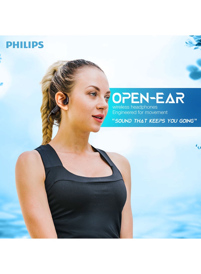 Philips TAA1708BK Open-Ear Wireless Sports Headphones – Premium Aware Listening, Secure Fit, AI-Enhanced Calls Black - Image 2