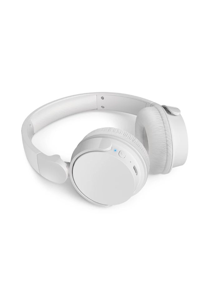 Philips TAH4209WT Wireless On-Ear Headphones – Elegant Foldable Design, Clear Balanced Audio White - Image 3