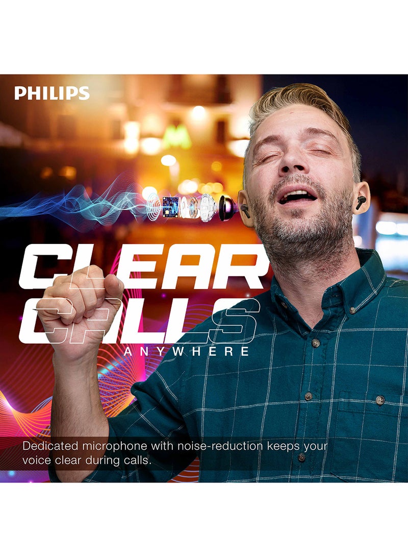Philips TAT1109WT True Wireless Earbuds – Sleek White TWS Design, Balanced Audio, Secure Ergonomic Fit White - Image 5