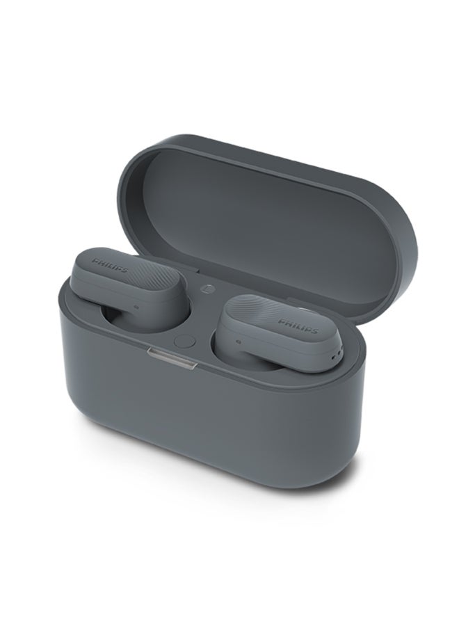 Philips TAT3509GY True Wireless Earbuds – Elegant Grey Finish, Secure Ergonomic Fit, Enhanced Audio Clarity Grey - Image 4