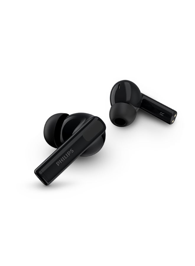 Philips TAT3559BK 3000 Series True Wireless Earbuds – Deep Bass Performance, Long-Lasting Battery Black - Image 2