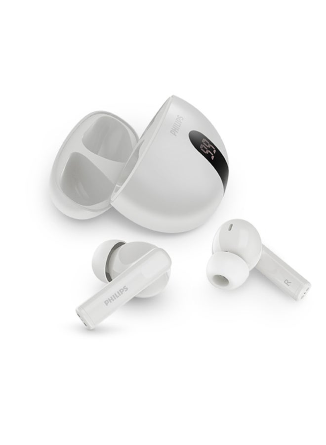 Philips TAT3559WT 3000 Series True Wireless Earbuds – Premium White Finish, Powerful Sound, Extended Playtime White - Image 1