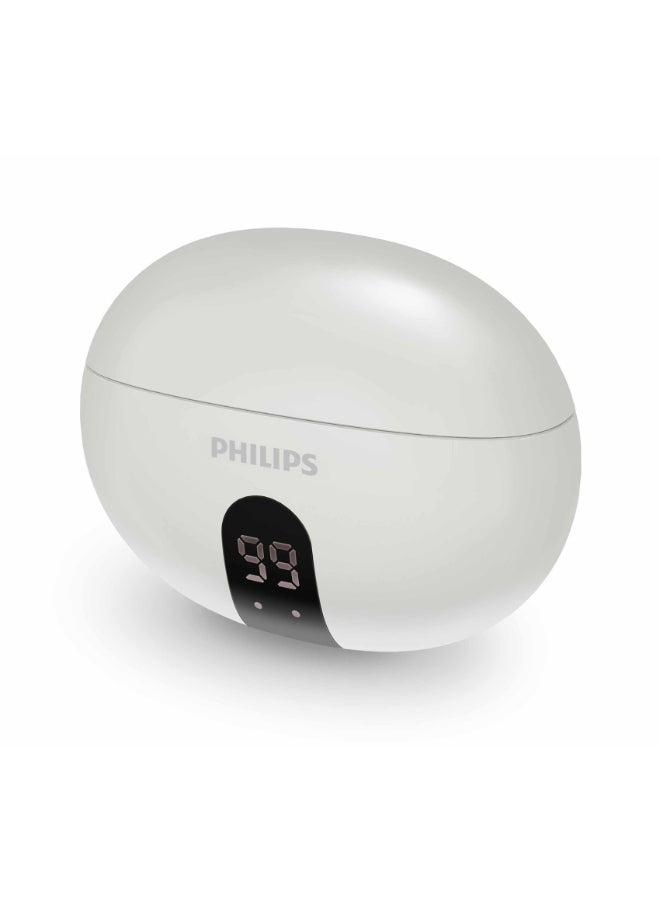 Philips TAT3559WT 3000 Series True Wireless Earbuds – Premium White Finish, Powerful Sound, Extended Playtime White - Image 4