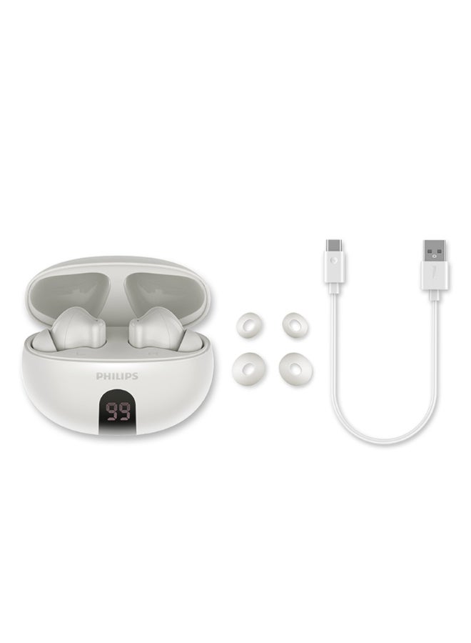 Philips TAT3559WT 3000 Series True Wireless Earbuds – Premium White Finish, Powerful Sound, Extended Playtime White - Image 5