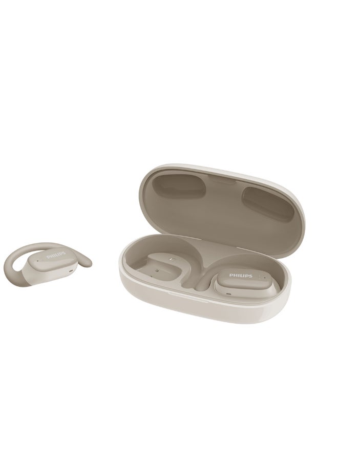 Philips TAT3708WT Open-Ear Wireless Sports Headphones – Lightweight Comfort, Directional Sound, Outdoor Safety White - Image 1