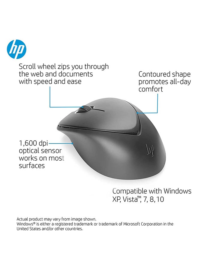 HP Wireless Premium Mouse Maus RF Wireless Laser 1200 DPI Black - Image 3