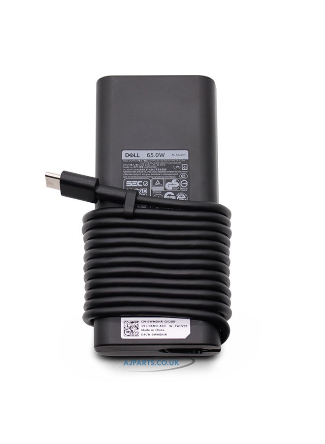 ديل 098YMX 98YMX 65W USB-C Tip Power Supply Laptop AC Adapter black - Image 4