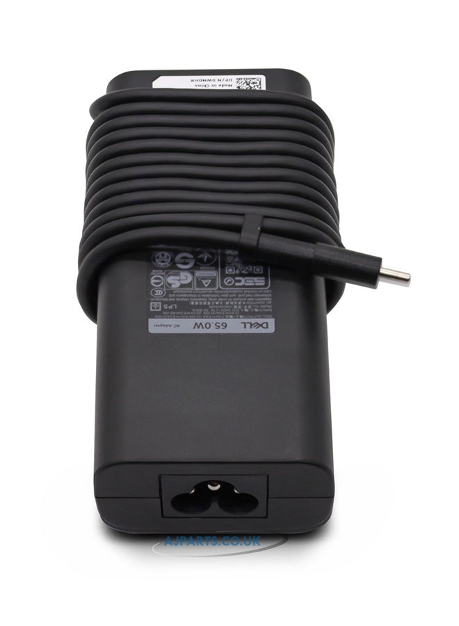 ديل 098YMX 98YMX 65W USB-C Tip Power Supply Laptop AC Adapter black - Image 2