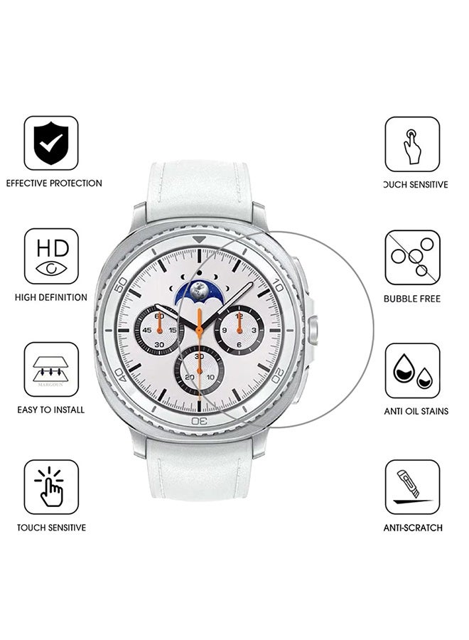 مارجون 2 Pieces PMMA Clear Screen Protector for Samsung Watch 8 Classic - Ultra Thin Scratch Resistant Protective Film Clear-2 - Image 5