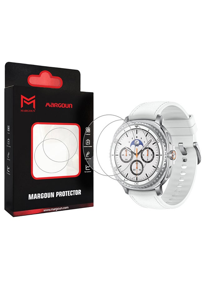مارجون 2 Pieces PMMA Clear Screen Protector for Samsung Watch 8 Classic - Ultra Thin Scratch Resistant Protective Film Clear-2 - Image 1