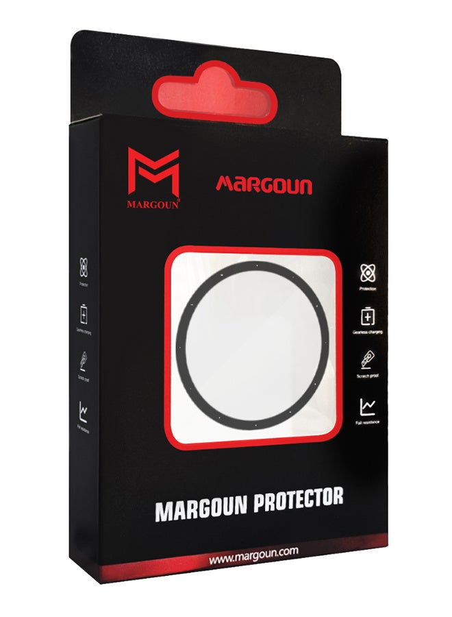 مارجون PMMA Clear Screen Protector for Huawei Watch 5 42mm - Ultra Thin Scratch Resistant Protective Film Clear Side Black-1 - Image 2