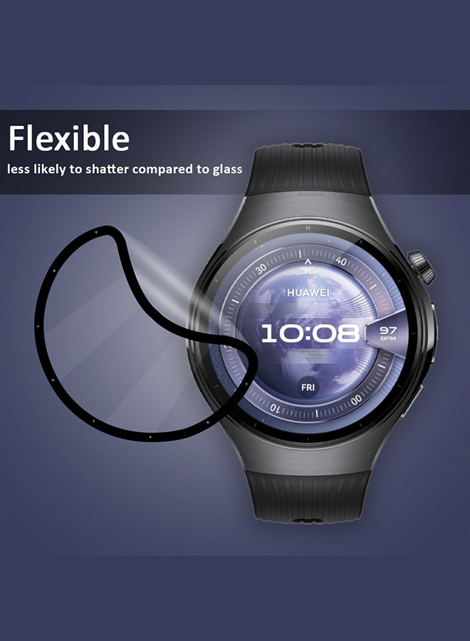 مارجون 2 Pieces PMMA Clear Screen Protector for Huawei Watch 5 46mm - Ultra Thin Scratch Resistant Protective Film Clear Side Black-2 - Image 3