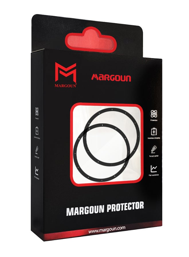 مارجون 2 Pieces PMMA Clear Screen Protector for Huawei Watch 5 46mm - Ultra Thin Scratch Resistant Protective Film Clear Side Black-2 - Image 2