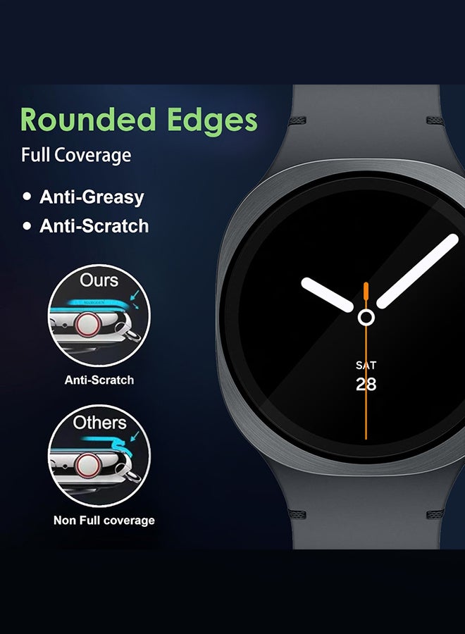 مارجون 2 Pieces PMMA Clear Screen Protector for Samsung Watch 8 40mm - Ultra Thin Scratch Resistant Protective Film Clear Side Black-2 - Image 5