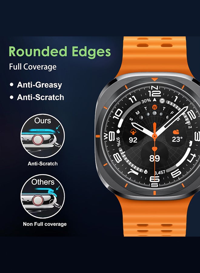 مارجون 2 Pieces PMMA Clear Screen Protector for Samsung Watch 8 Ultra - Ultra Thin Scratch Resistant Protective Film Clear-2 - Image 3