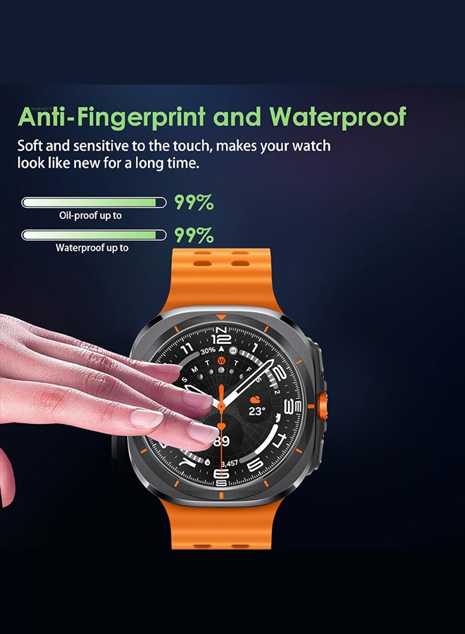 مارجون 2 Pieces PMMA Clear Screen Protector for Samsung Watch 8 Ultra - Ultra Thin Scratch Resistant Protective Film Clear-2 - Image 4
