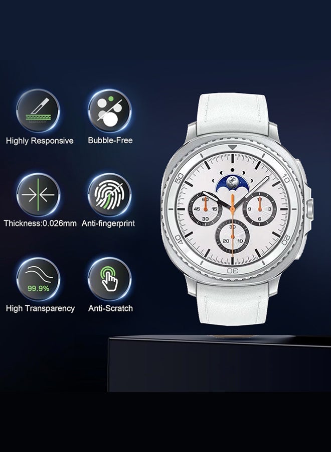 مارجون PMMA Clear Screen Protector for Samsung Watch 8 Classic - Ultra Thin Scratch Resistant Protective Film Clear-1 - Image 5