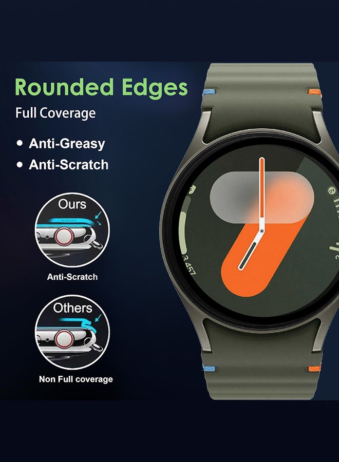 مارجون 2 Pieces PMMA Clear Screen Protector for Samsung Watch 7 40mm - Ultra Thin Scratch Resistant Protective Film Clear Side Black-2 - Image 5