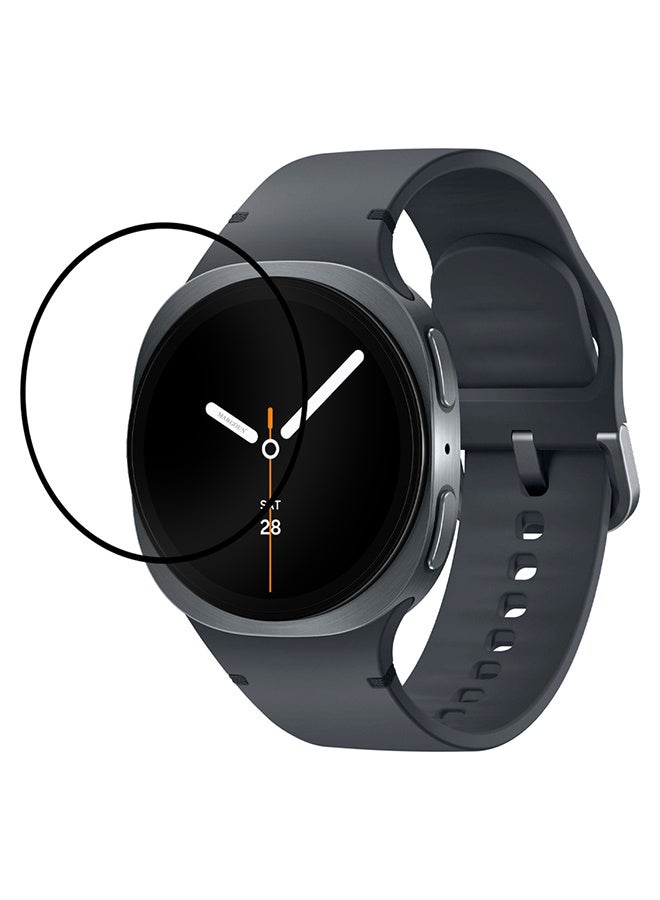 مارجون PMMA Clear Screen Protector for Samsung Watch 8 40mm - Ultra Thin Scratch Resistant Protective Film Clear Side Black-1 - Image 3