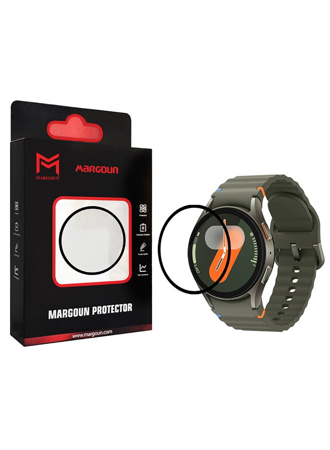 مارجون PMMA Clear Screen Protector  for Samsung Watch 7 40mm - Ultra Thin Scratch Resistant Protective Film Clear Side Black-1 - Image 1