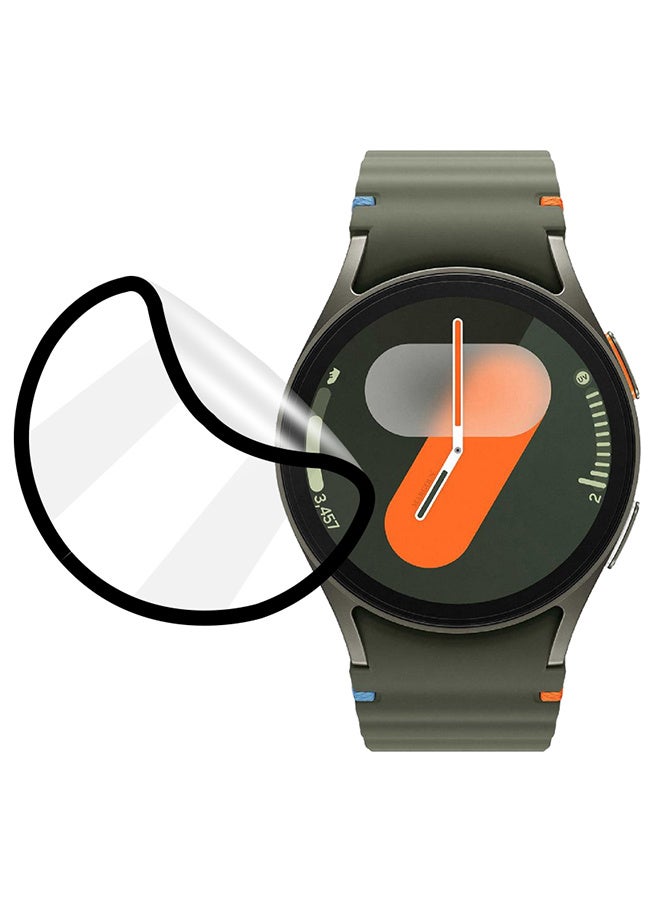 مارجون PMMA Clear Screen Protector  for Samsung Watch 7 40mm - Ultra Thin Scratch Resistant Protective Film Clear Side Black-1 - Image 2