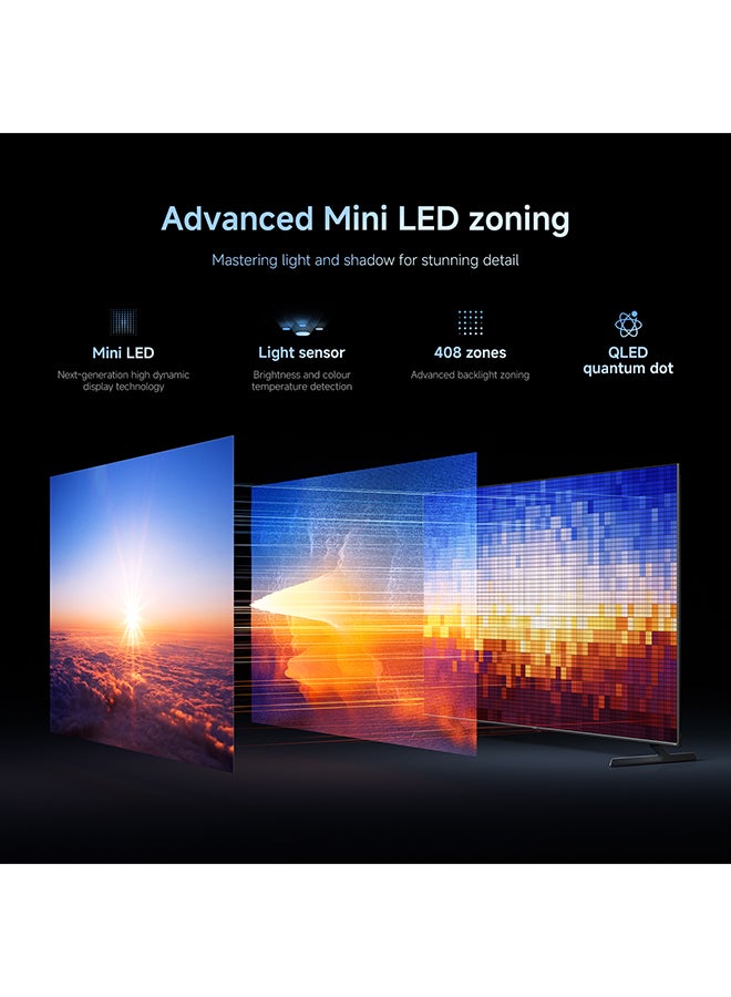Xiaomi TV S Pro Mini LED 55" 2026 | QD-Mini LED Dispaly| 4K UHD | 144Hz refresh rate | Dolby Audio & Atmos, Google TV |Low-reflection display ELA6304GL Black - Image 3