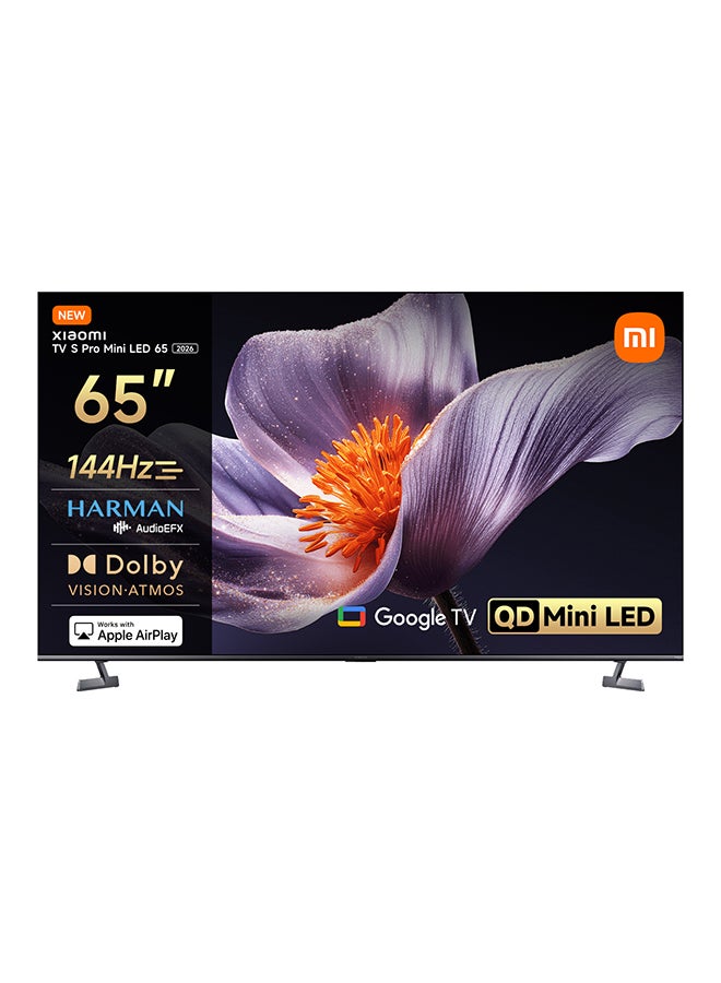 Xiaomi TV S Pro Mini LED 65" 2026 | QD-Mini LED Dispaly| 4K UHD | 144Hz refresh rate | Dolby Audio & Atmos, Google TV |Low-reflection display ELA6322GL Black - Image 1