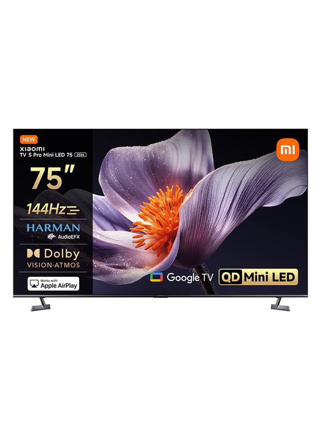 Xiaomi TV S Pro Mini LED 75" 2026 | QD-Mini LED Dispaly| 4K UHD | 144Hz refresh rate | Dolby Audio & Atmos, Google TV |Low-reflection display ELA6340GL Black - Image 1
