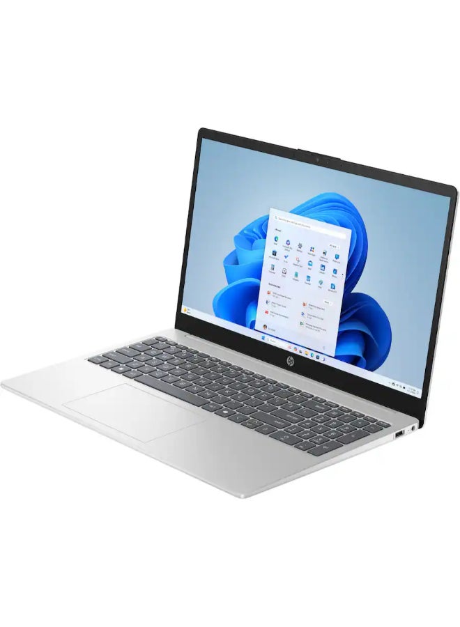 15-fc0146dx Laptop, 15.6" FHD Touch Display, AMD Ryzen 5 7520U, 8GB RAM, 512GB SSD, AMD Radeon Graphics, English Keyboard, Windows 11 Home English Natural Silver image 3