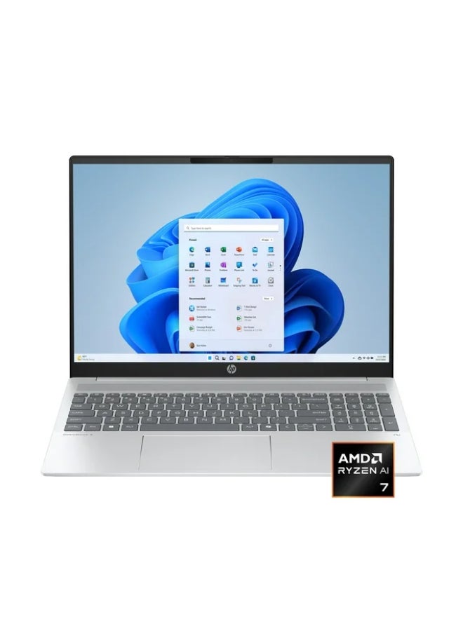 HP Omnibook 5 16-AG1070WM Laptop 16-Inch 2K IPS LED Display | AMD Ryzen AI 7 350  Processor | 16GB RAM | 512GB SSD | Windows 11 English Glacier Silver - Image 2