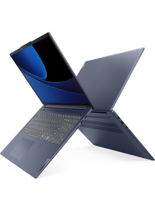 لينوفو لابتوب IdeaPad Slim 5 16IRU9، شاشة تعمل باللمس IPS WUXGA مقاس 16"، معالج Intel Core 5 120U، ذاكرة RAM سعة 16GB LPDDR5x، 512GB SSD، رسومات Intel، لوحة مفاتيح إنجليزية مضاءة، ويندوز 11 هوم - Image 1