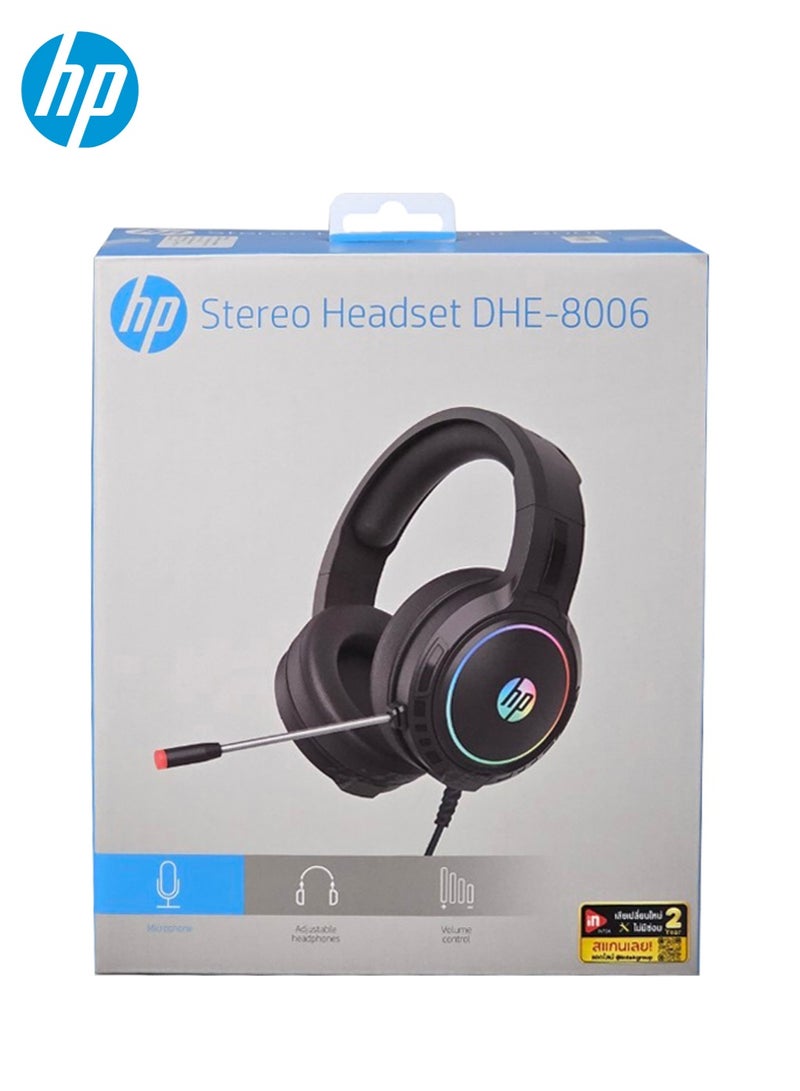 HP DHE-8006 Surround Sound Gaming Headset - Black - Image 4