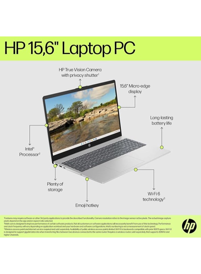 HP 15-fd0154wm Intel Core Ultra 5 125H, 16GB RAM, 1TB SSD, 15.6-Inch FHD IPS Touch Screen, Intel Arc Graphic Card, Windows 11 , Natural Silver, English silver - Image 4