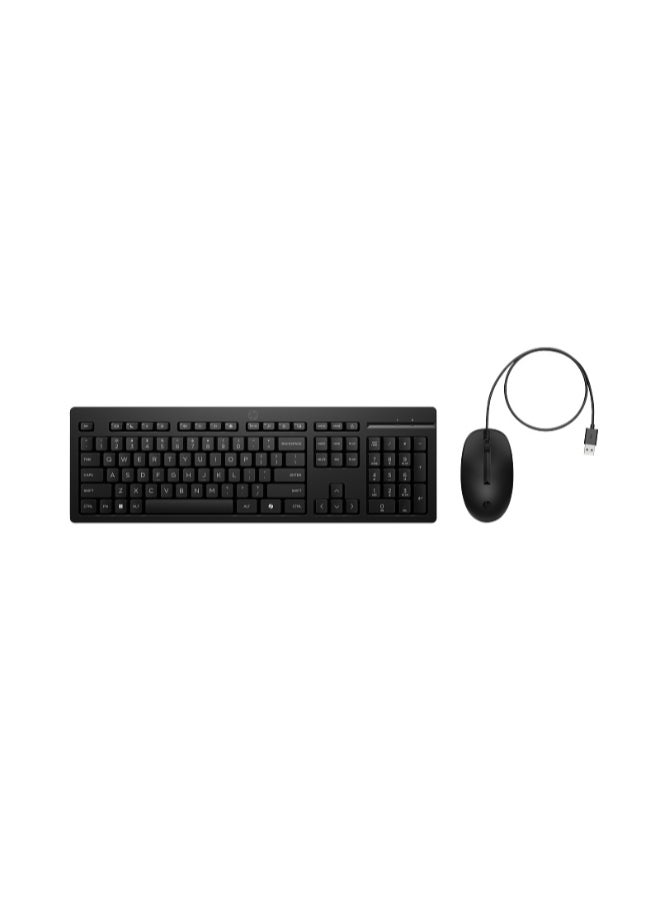 HP Wired Keyboard & Mouse - 225 (AX2Y7AA) Combo black - Image 1
