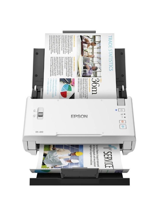 EPSON Workforce DS-410 Document Scanner White & Black - Image 1