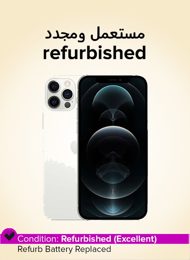 ابل  Refurbished - iPhone 12 Pro Max 256GB Silver 5G With Facetime - International Version - Image 1