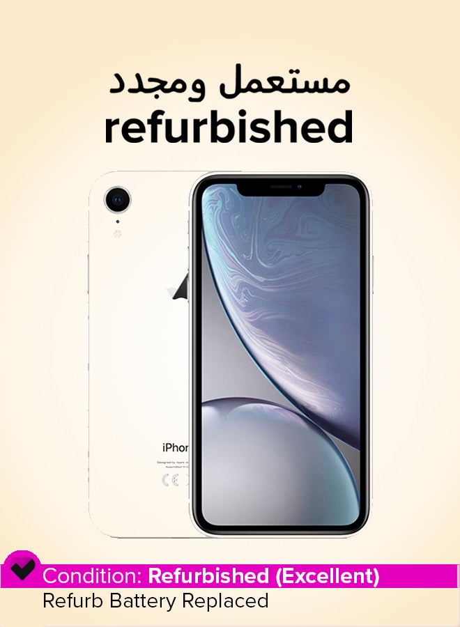 ابل  Refurbished - iPhone XR 64GB White 4G With Facetime - International Version - Image 1