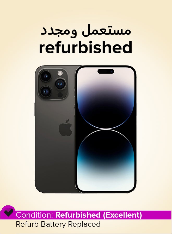 ابل  Refurbished - iPhone 14 Pro Max 512GB Space Black 5G With Facetime - International Version - Image 1