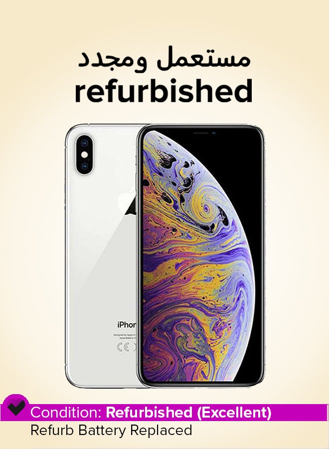 ابل  Refurbished - iPhone XS Max 256GB Silver 4G With Facetime - International Version - Image 1
