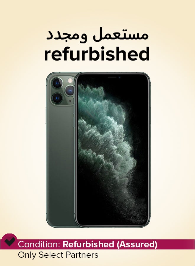ابل  Refurbished - iPhone 11 Pro 256GB Midnight Green 4G With Facetime - International Version - Image 1