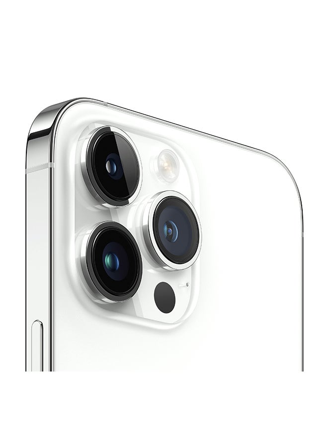 ابل  Refurbished - iPhone 14 Pro Max 128GB Silver 5G With Facetime - International Version - Image 5