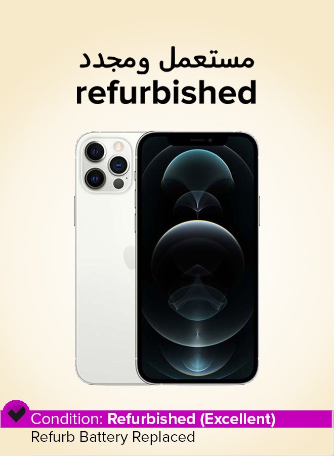 ابل  Refurbished- iPhone 12 Pro 256GB Silver 5G With Facetime - International Version - Image 1