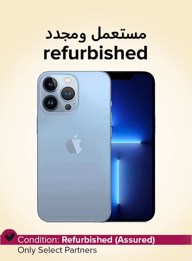 ابل  مجدد - آيفون 13 برو 256 جيجابايت سيرا زرقاء 5G مع فيس تايم - النسخة الدولية - Image 1