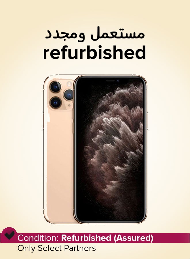 ابل  مجدد - آيفون 11 برو 256 جيجابايت ذهبى 4G مع فيس تايم - نسخة دولية - Image 1