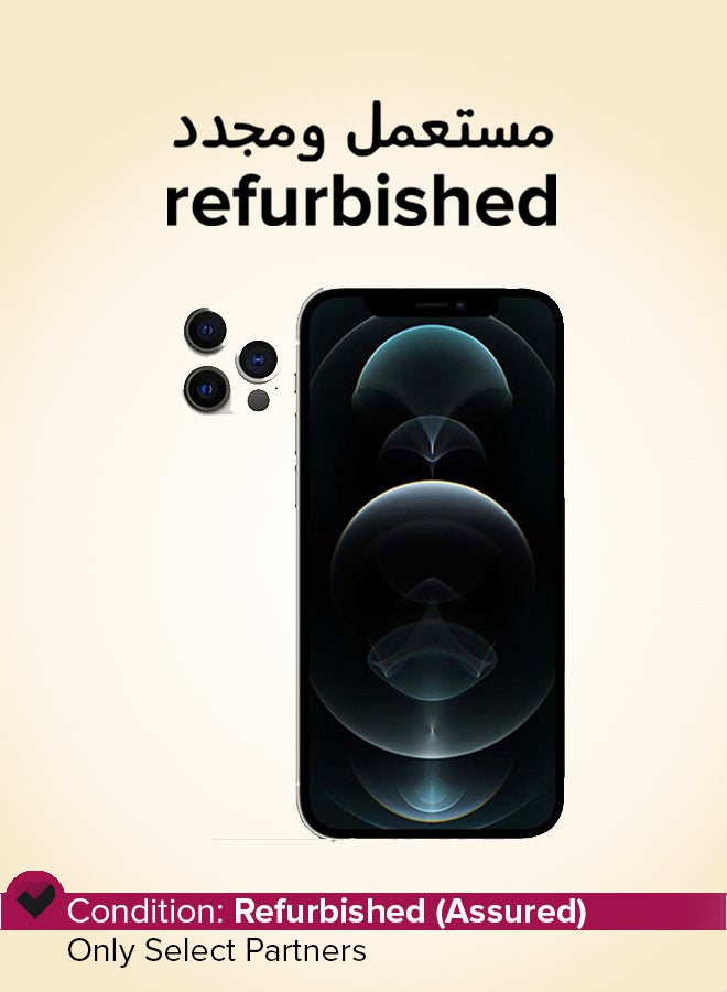 ابل  معاد تجديده - آيفون 12 برو ماكس 256 جيجابايت فضي 5G مع فيس تايم - نسخة دولية - Image 1