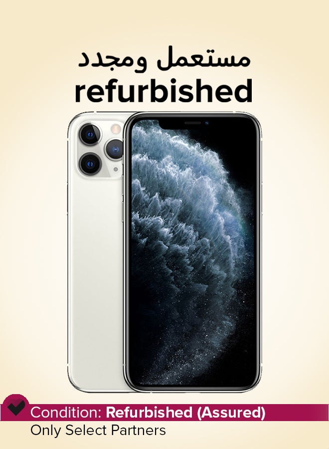 ابل  Refurbished - iPhone 11 Pro Max 64GB Silver 4G With Facetime - International Version - Image 1