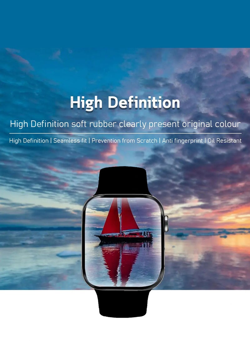 مارجون 2 Pieces PMMA Clear Screen Protector for Apple Watch 46mm - Ultra Thin Scratch Resistant Protective Film Clear-2 - Image 3